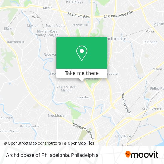 Archdiocese of Philadelphia map