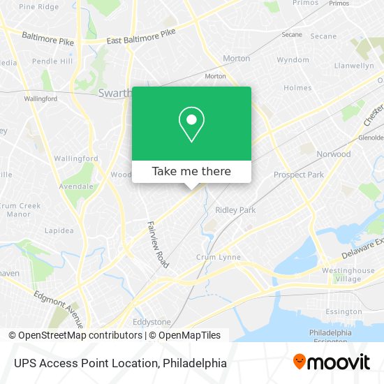 UPS Access Point Location map