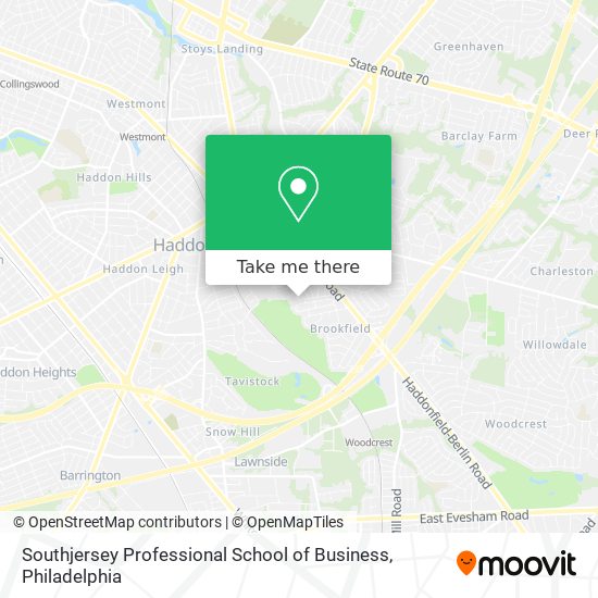 Mapa de Southjersey Professional School of Business