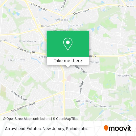 Arrowhead Estates, New Jersey map