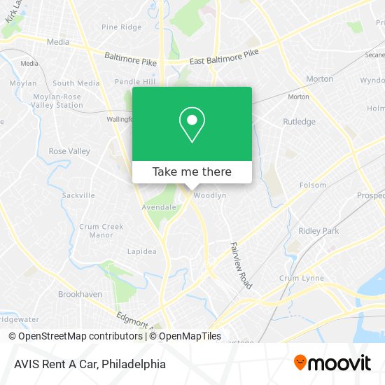 AVIS Rent A Car map