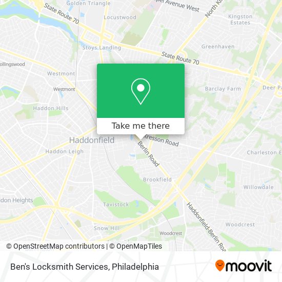 Ben's Locksmith Services map