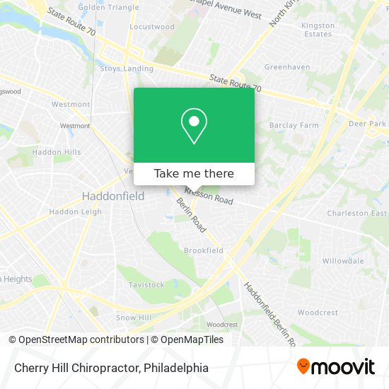 Cherry Hill Chiropractor map