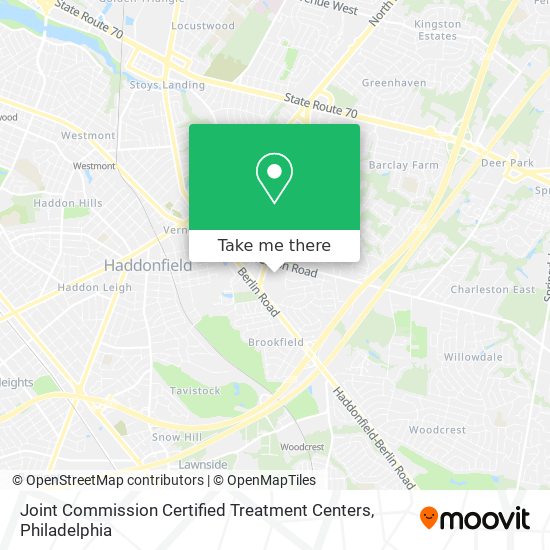 Joint Commission Certified Treatment Centers map