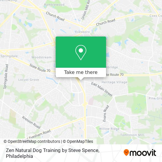 Mapa de Zen Natural Dog Training by Steve Spence