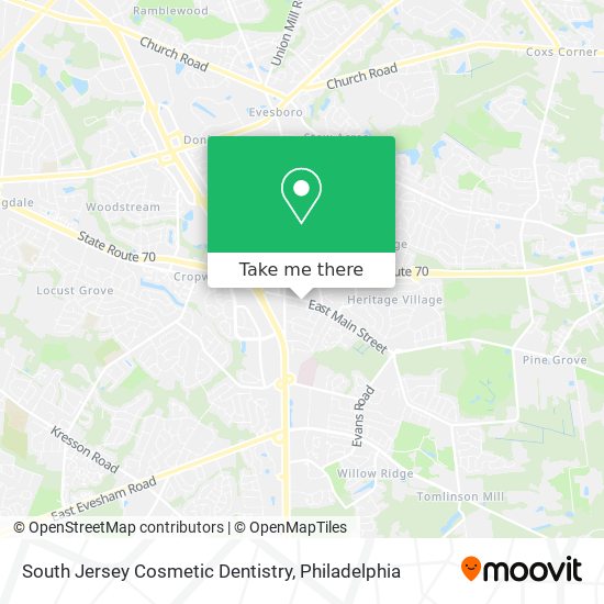 Mapa de South Jersey Cosmetic Dentistry