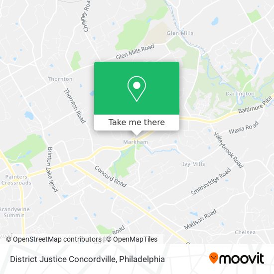 District Justice Concordville map