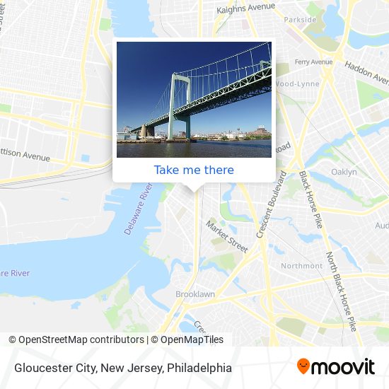 Gloucester City, New Jersey map