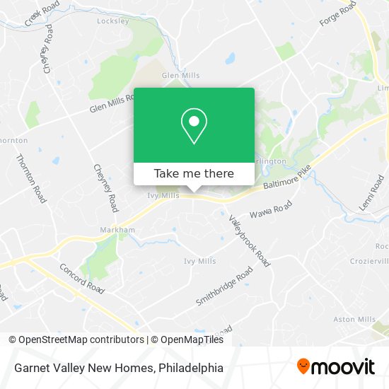 Mapa de Garnet Valley New Homes