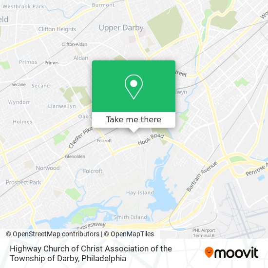 Highway Church of Christ Association of the Township of Darby map