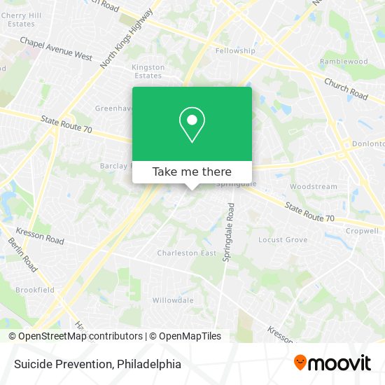 Suicide Prevention map