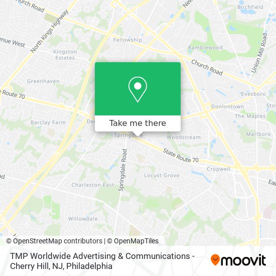 TMP Worldwide Advertising & Communications - Cherry Hill, NJ map