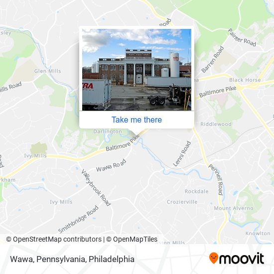 Mapa de Wawa, Pennsylvania