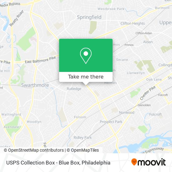 USPS Collection Box - Blue Box map