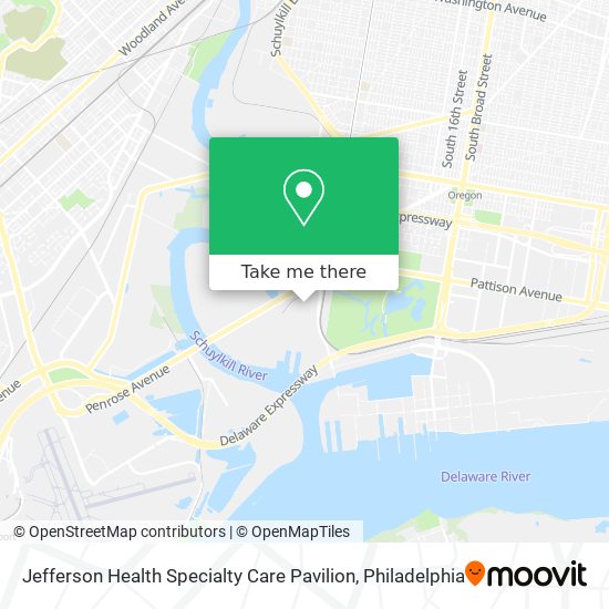 Jefferson Health Specialty Care Pavilion map