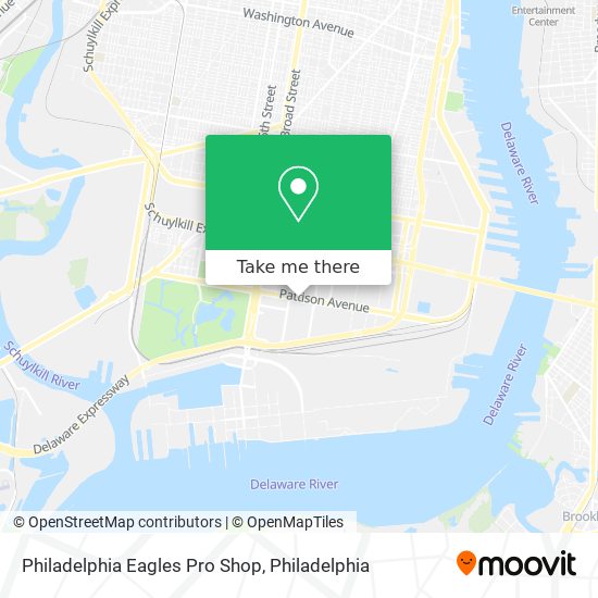 Philadelphia Eagles Pro Shop map