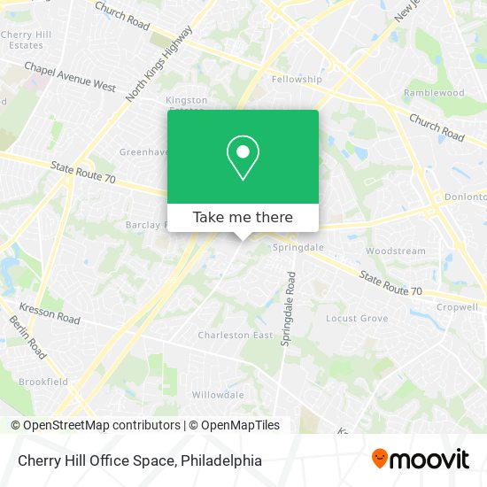 Cherry Hill Office Space map