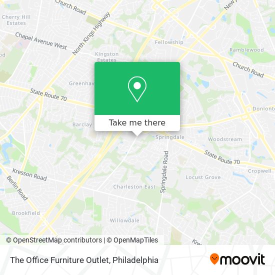 The Office Furniture Outlet map