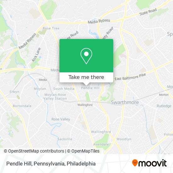 Pendle Hill, Pennsylvania map