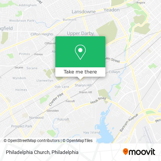 Philadelphia Church map