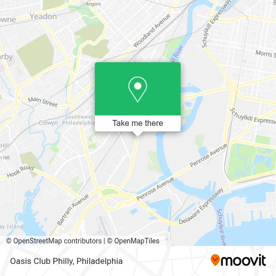 Oasis Club Philly map