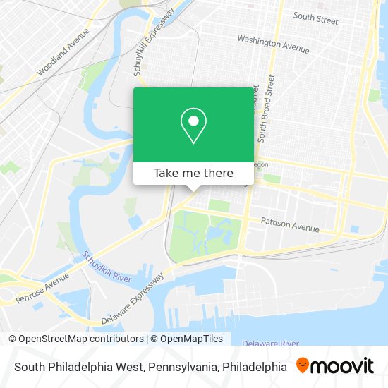 Mapa de South Philadelphia West, Pennsylvania