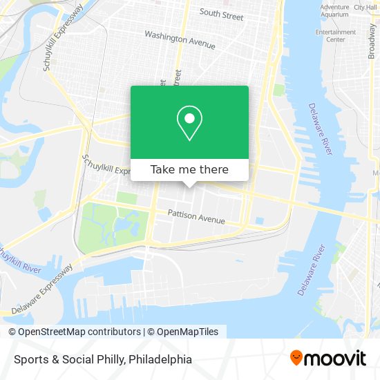 Sports & Social Philly map