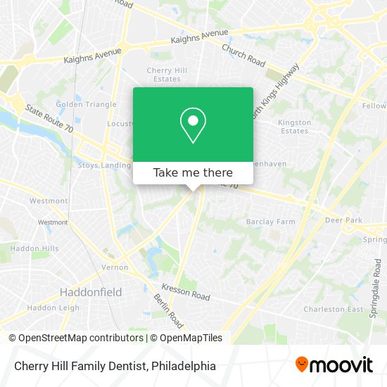 Cherry Hill Family Dentist map