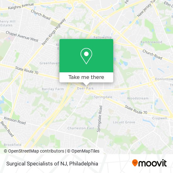 Surgical Specialists of NJ map