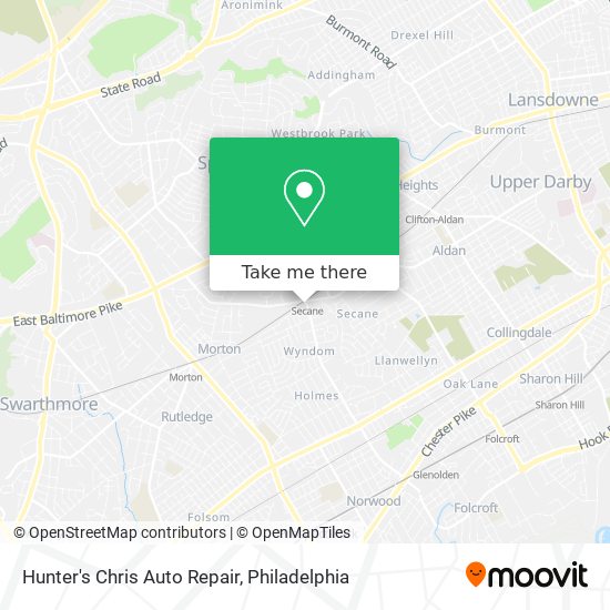 Hunter's Chris Auto Repair map