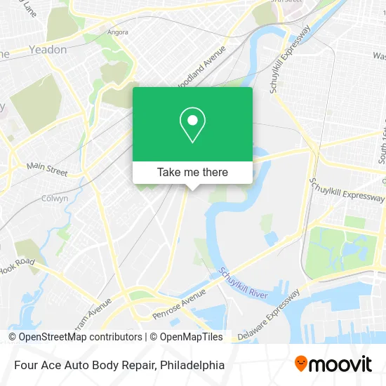 Four Ace Auto Body Repair map