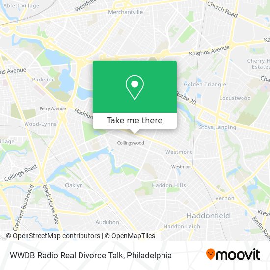 Mapa de WWDB Radio Real Divorce Talk