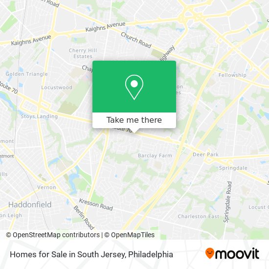 Mapa de Homes for Sale in South Jersey