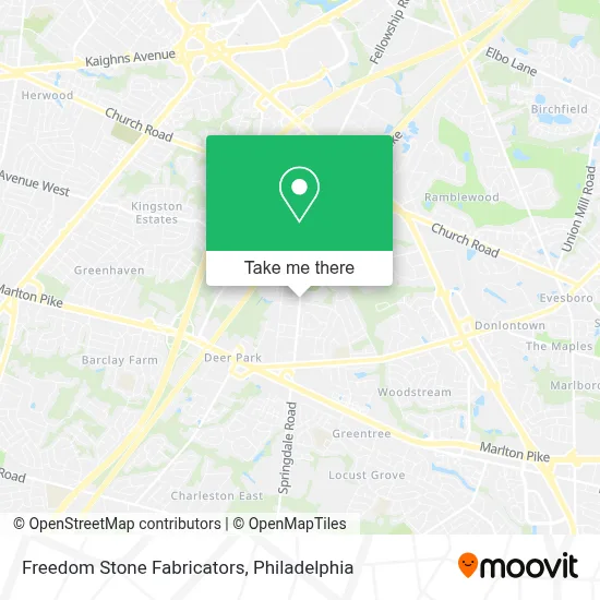 Freedom Stone Fabricators map