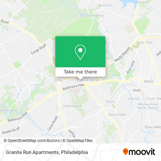 Granite Run Apartments map