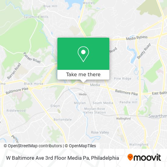 W Baltimore Ave 3rd Floor Media Pa map