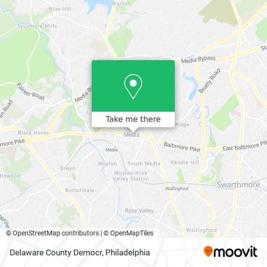 Mapa de Delaware County Democr