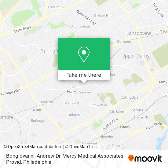 Bongiovanni, Andrew Dr-Mercy Medical Associates-Provid map