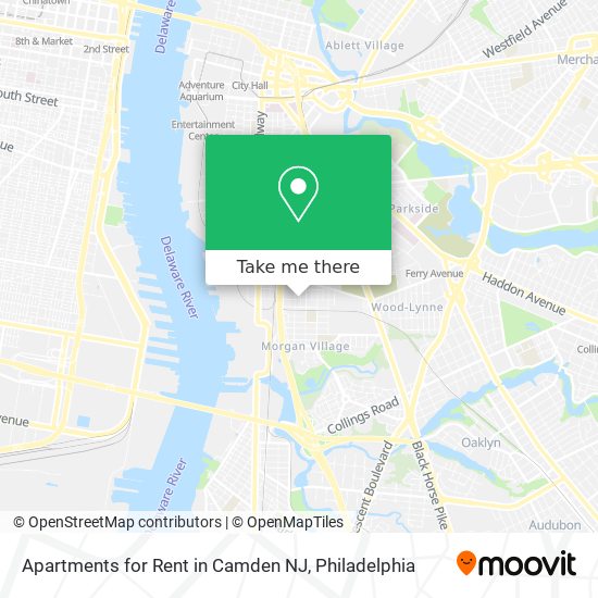 Apartments for Rent in Camden NJ map