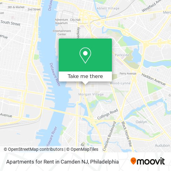 Apartments for Rent in Camden NJ map