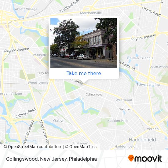 Mapa de Collingswood, New Jersey
