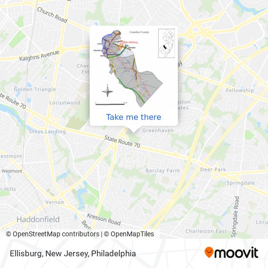 Mapa de Ellisburg, New Jersey