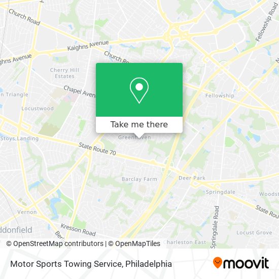 Motor Sports Towing Service map