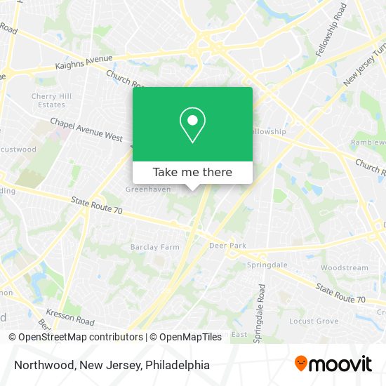 Northwood, New Jersey map