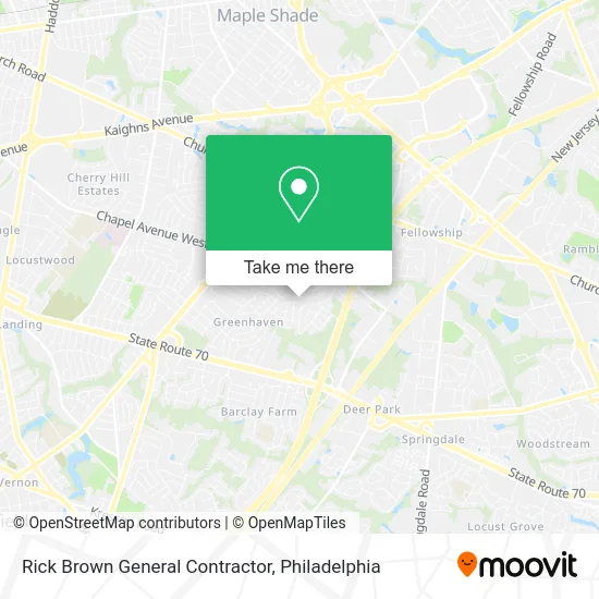 Rick Brown General Contractor map