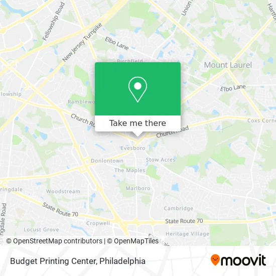 Budget Printing Center map