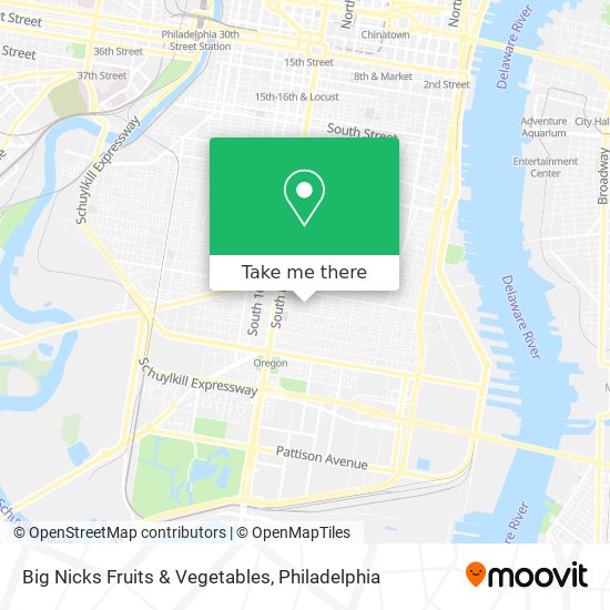 Big Nicks Fruits & Vegetables map