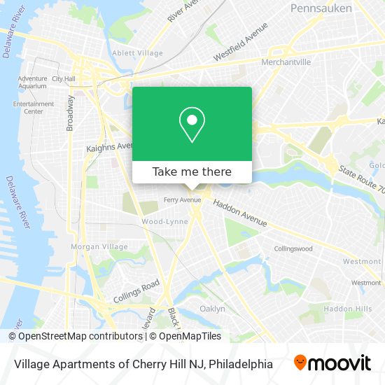 Mapa de Village Apartments of Cherry Hill NJ