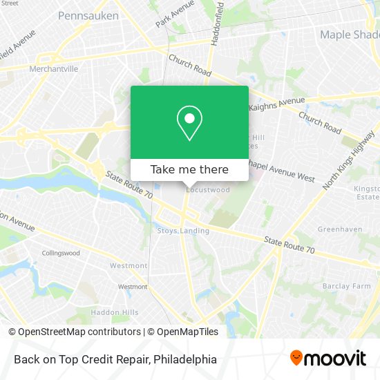 Mapa de Back on Top Credit Repair