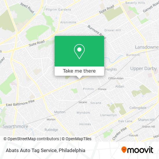 Abats Auto Tag Service map